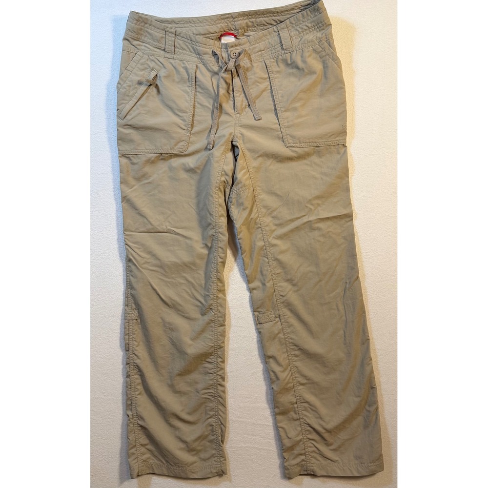 The North Face Womens Tan Nylon Hiking Cargo Pants Size 10 Regular Khaki Active